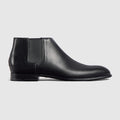 Men's ankle boot - black shiny leather