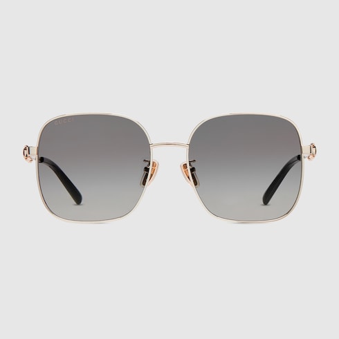 Square frame sunglasses - gold