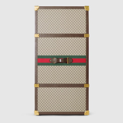 Gucci Savoy maxi rigid shoe trunk - beige and ebony GG Supreme