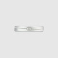 Diagonal Interlocking G thin ring - 925 sterling silver