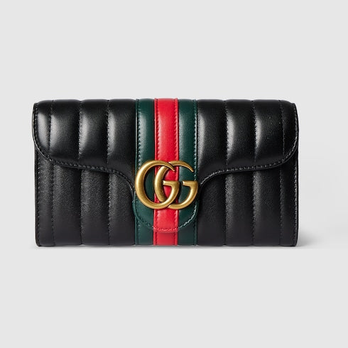 GG Marmont continental wallet - black leather