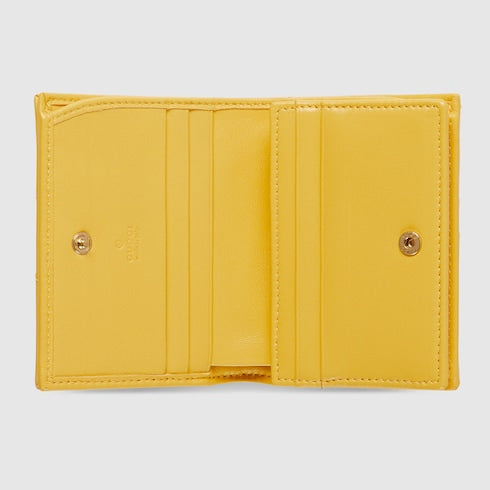 GG Marmont small wallet - yellow leather