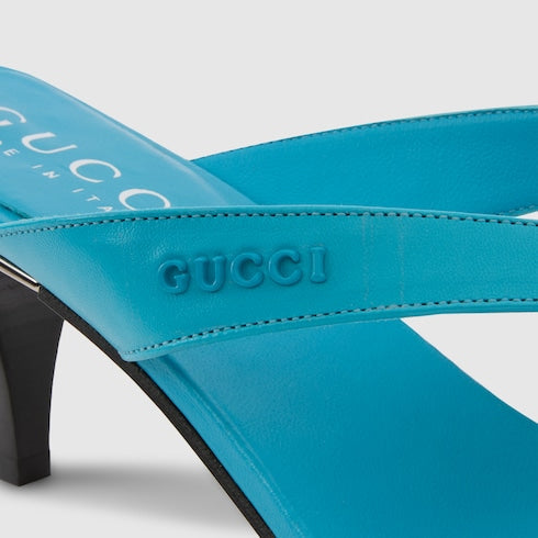 Women's Vittoria thong - bright blue leather
