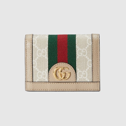 Ophidia card case wallet - beige and white Supreme