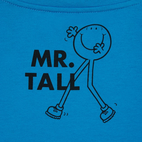 Children's cotton T-shirt with print - blue