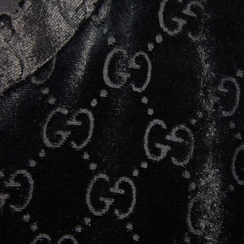 GG stretch velvet devoré T-shirt - black