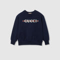 Children's cotton sweatshirt with Web - dark blue