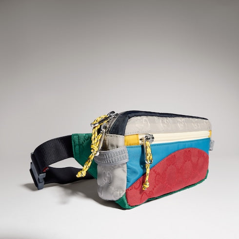 Children's GG nylon belt bag - multicolor GG nylon