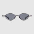 Oval frame sunglasses - light ruthenium