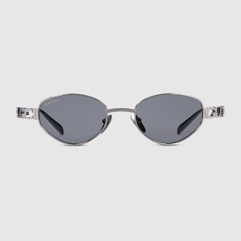 Oval frame sunglasses - light ruthenium