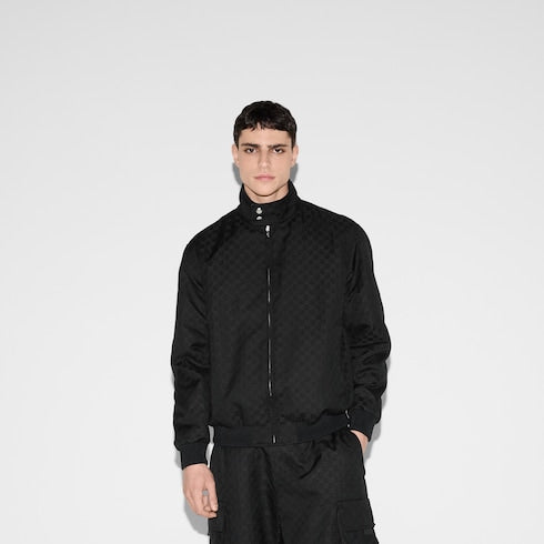 GG cotton ripstop jacket - black