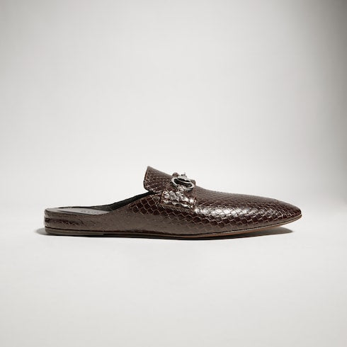Women's Ragazzo python mule - black