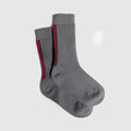 Children's rib wool socks with Web - dark grey