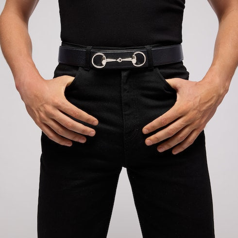 Gucci Horsebit 1955 belt - blue leather