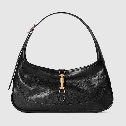 Jackie Slim medium shoulder bag - black leather