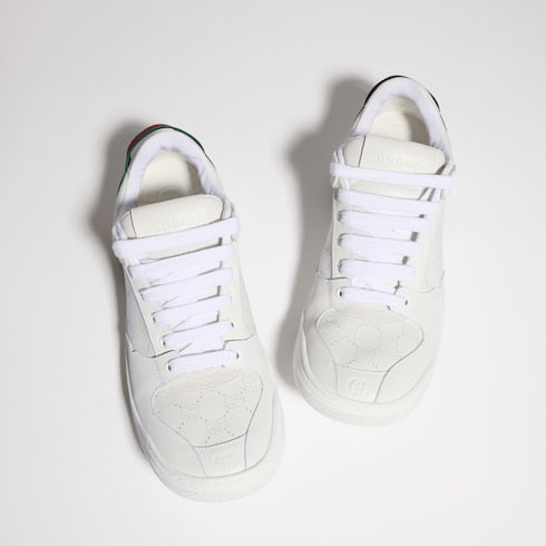 Men's Screener sneaker - white GG leather