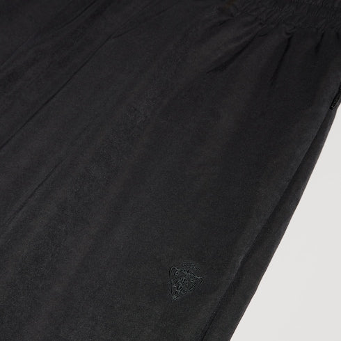 Soft technical twill leisure pants - black
