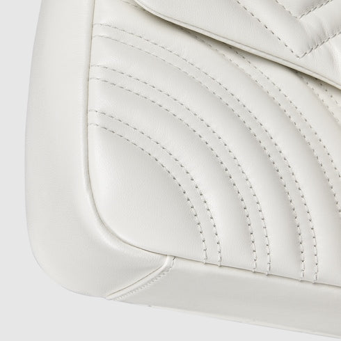 GG Marmont medium shoulder bag - white leather