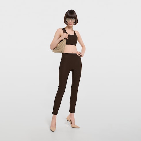 GG jersey jacquard leggings - brown