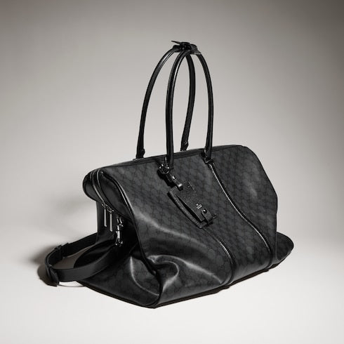 Gucci Essence Classic large duffle bag - black GG canvas