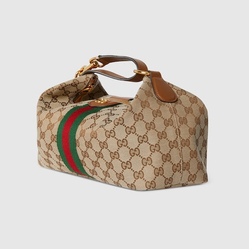 Gucci Vanity medium top handle bag - beige and brown GG canvas