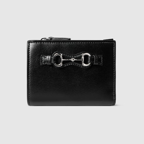 Small wallet with Horsebit - black leather