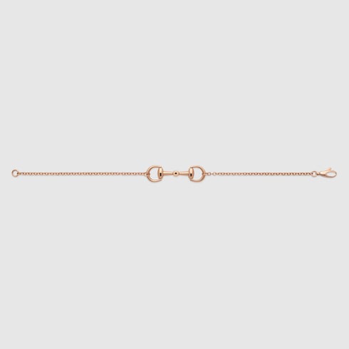 Gucci Horsebit diamond 18k chain bracelet - 18k rose gold
