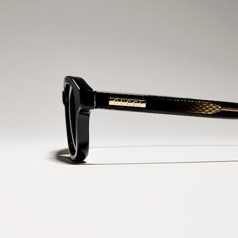 Rectangular-frame sunglasses - black