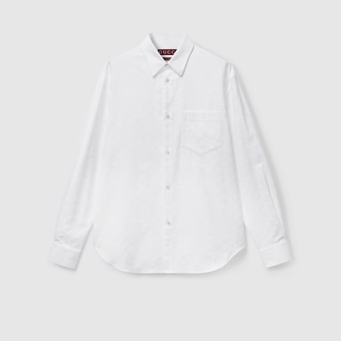 GG Oxford cotton shirt - white