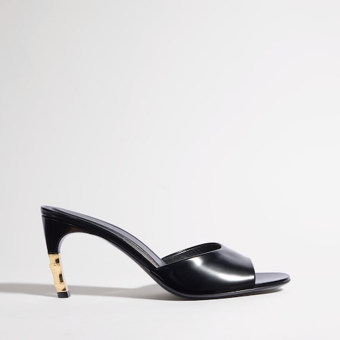 Women's Castello slide - black leather