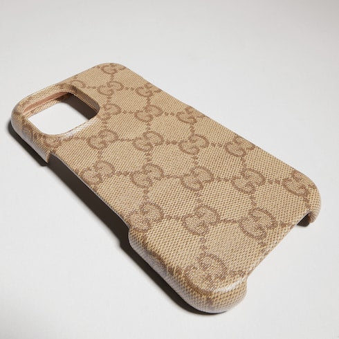 Case for iPhone 17 - sand and brown GG canvas