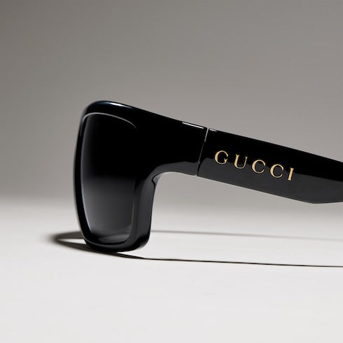 Geometric-frame sunglasses - black