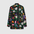 Printed silk twill shirt - multicolor