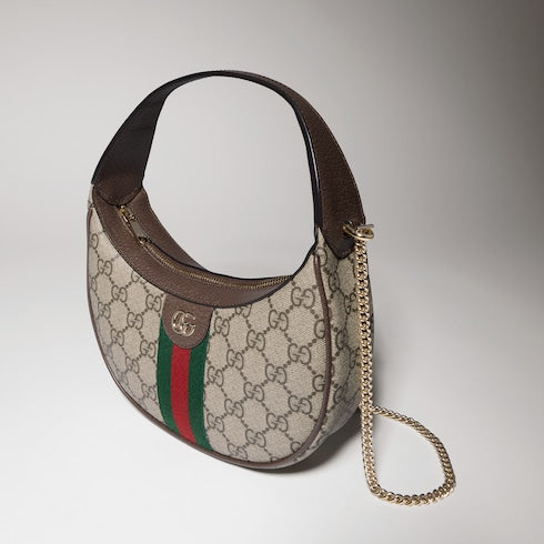 Ophidia small shoulder bag - beige and brown GG fabric