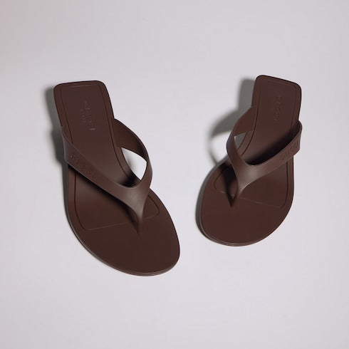 Women's Vittoria thong - brown rubber