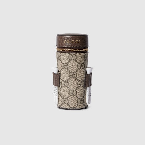 GG golf ball and tees case - beige and brown