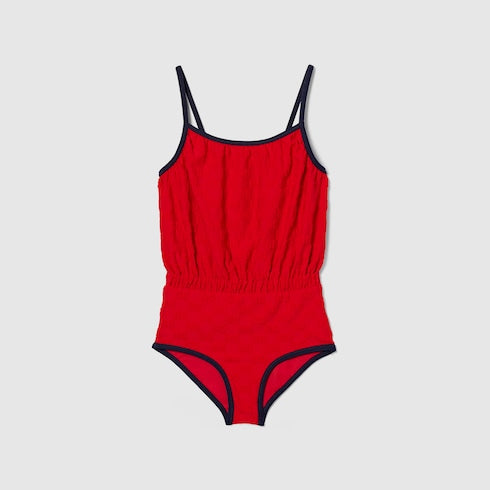 Children's GG terrycloth swimsuit - red