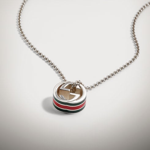 Pendant chain necklace with Interlocking G - 925 sterling silver
