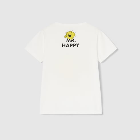 Children's cotton T-shirt with print - white