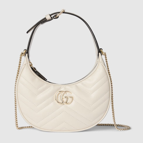 GG Marmont small shoulder bag - white leather