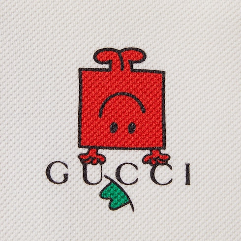 Baby cotton polo sweatshirt - off white
