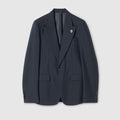 Gucci pinstripe wool jacket - dark blue and grey