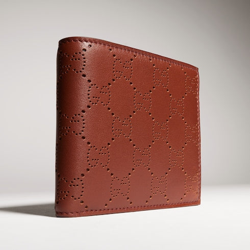 Aria bi-fold wallet - russet GG leather