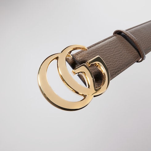 GG Marmont wide belt - dark taupe leather