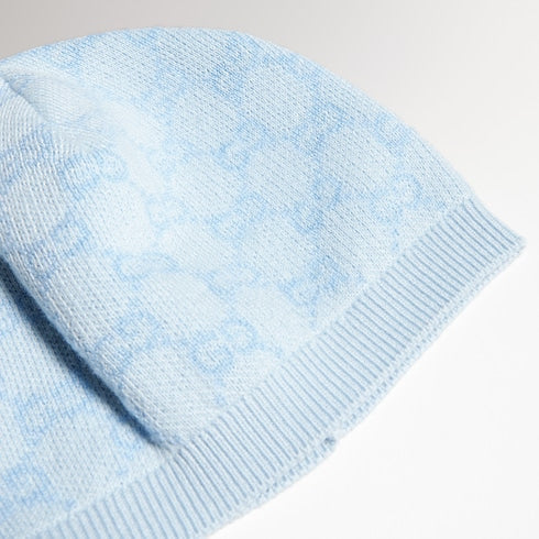 Baby GG cotton wool blend hat - light blue