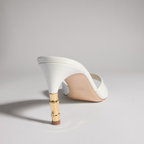 Women's Castello slide - white leather