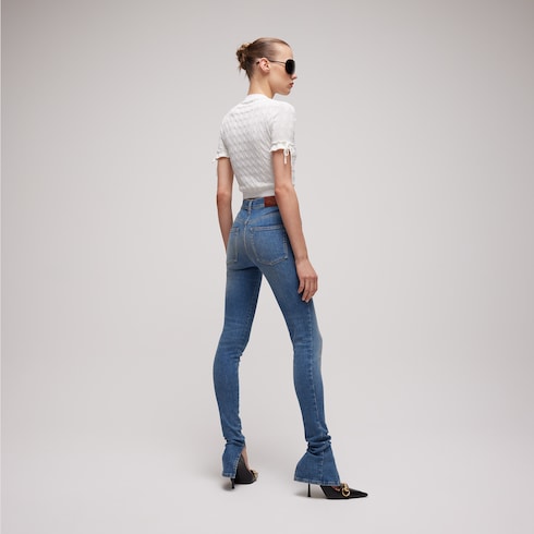 Braided cotton blend top - white