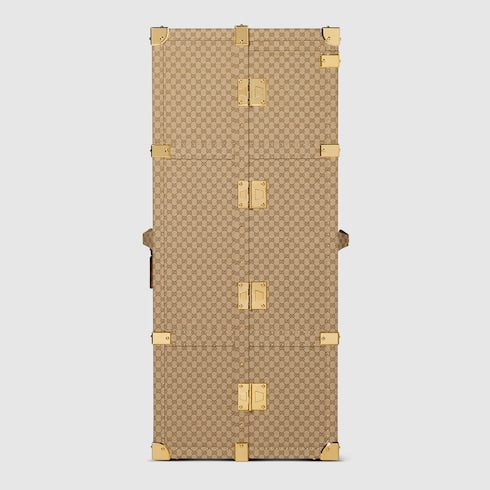 L'Archetipo hard-sided trunk - sand and brown GG canvas