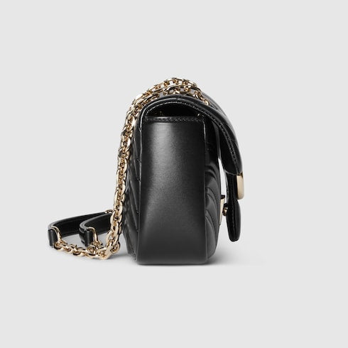 GG Marmont small shoulder bag - black leather