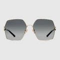 Oval frame sunglasses - gold